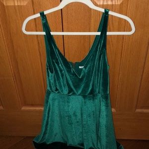 Urban outfitters worn once green velvet dress